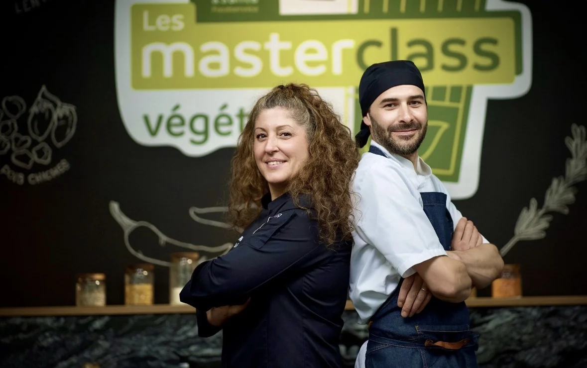 Intervenants de la masterclass végétale Nutrition & Santé sur leur plateau
